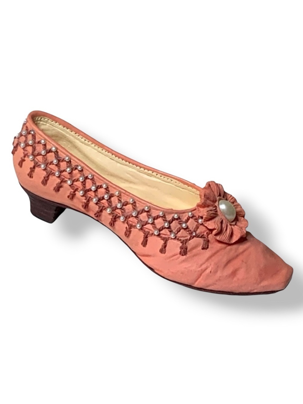 Just The Right Shoe Vintage Collectible Tassels 25090 Pink Coral Retired 1999